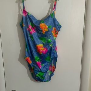 One piece medium floral, print bikini.